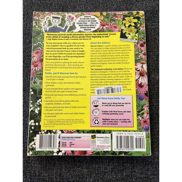 Perennials for Dummies Softcover 1997 by Marcia Tatroe &National Gardening Assoc - Picture 2 of 16